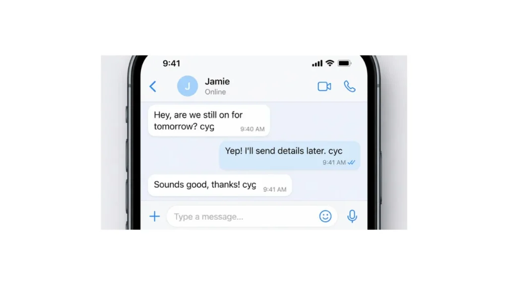 Real chat examples of CYC used in texting, TikTok comments, and gaming