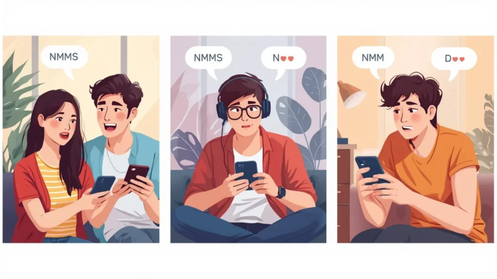 Examples of NMMS in group chats and gaming conversations