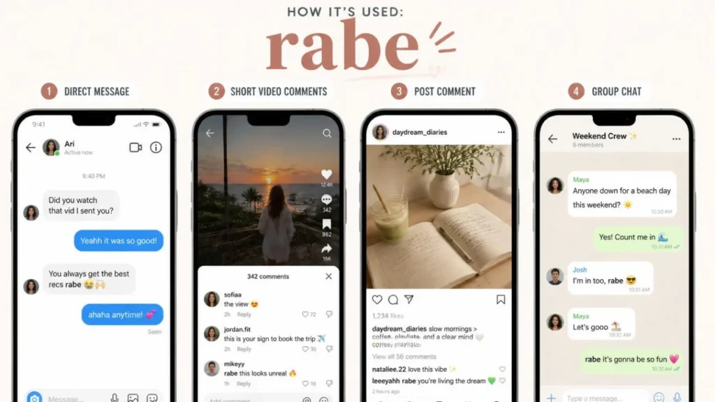 Rabe used in texts comments and social media