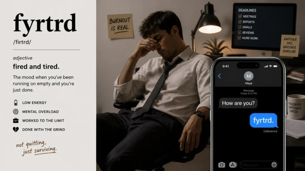 Fyrtrd meaning fired and tired slang