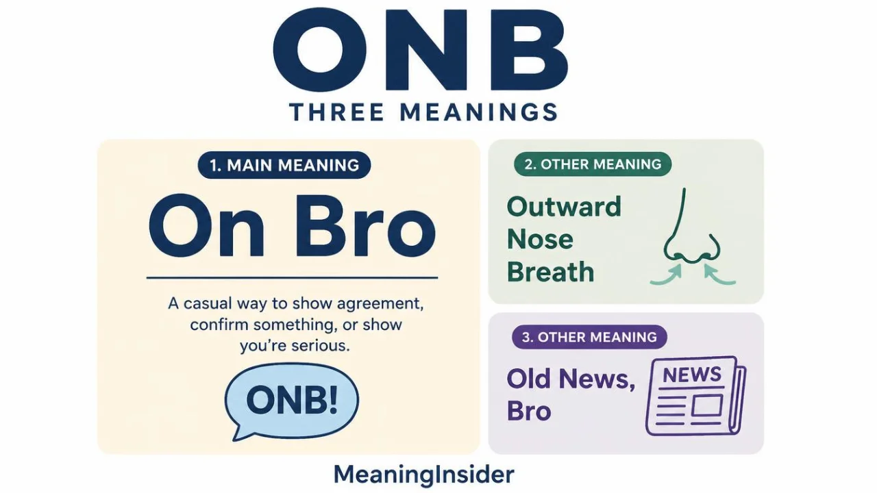 Illustration showing the main and alternative meanings of ONB