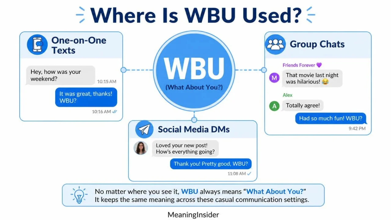 Examples of WBU used in texts group chats and social media