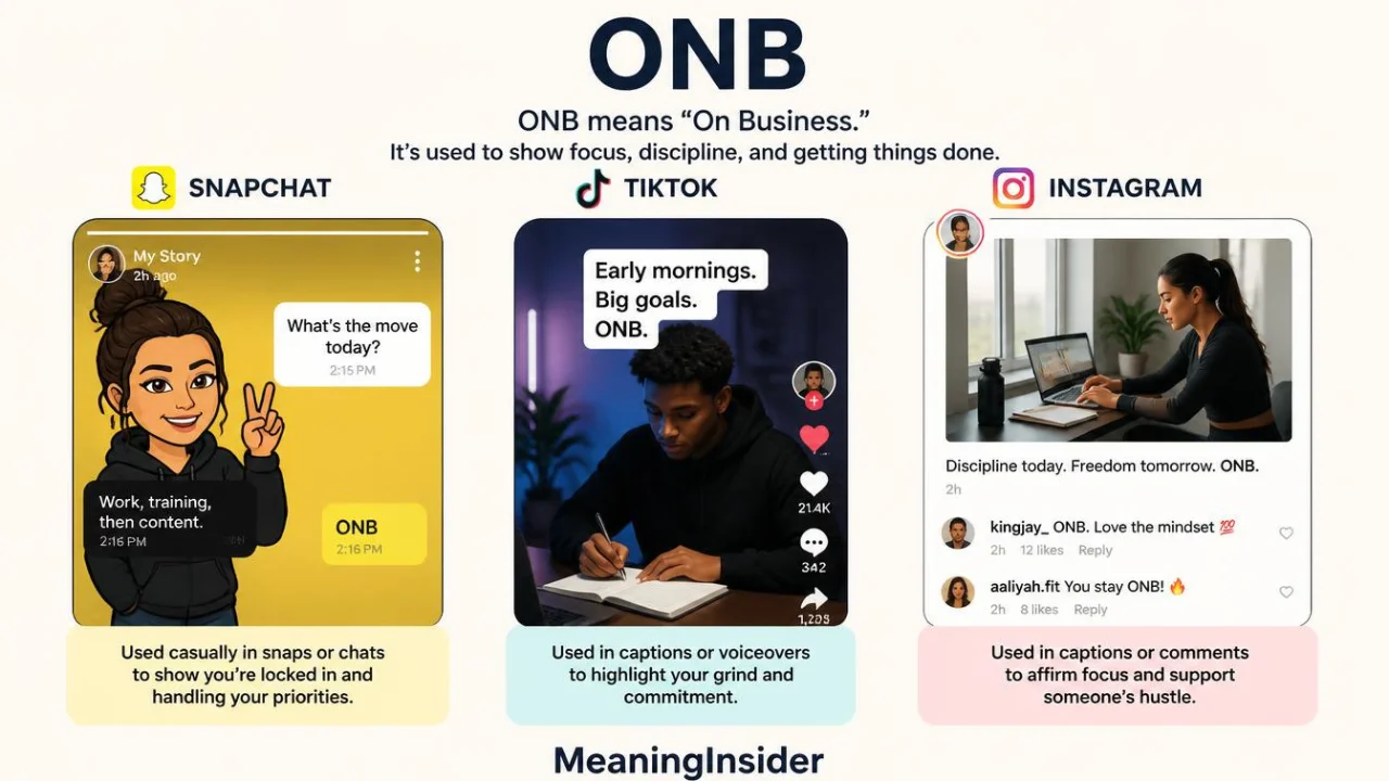 ONB used in Snapchat, TikTok, and Instagram conversations