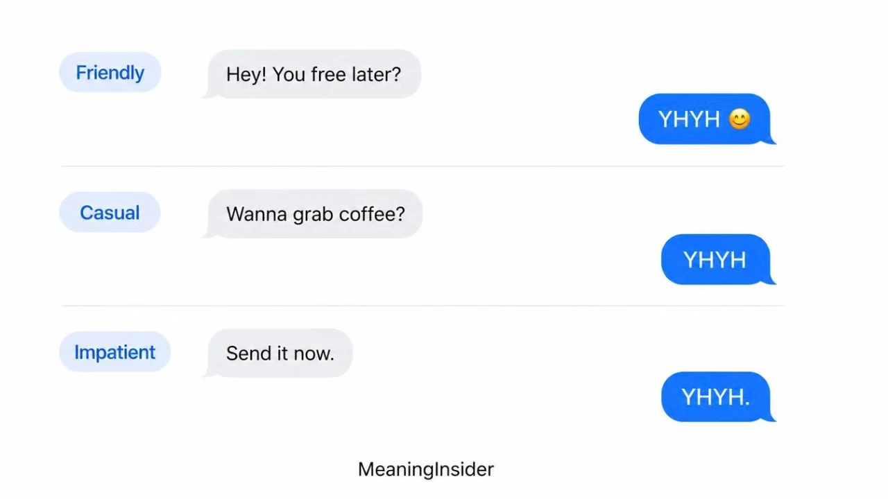 YHYH examples in text conversations