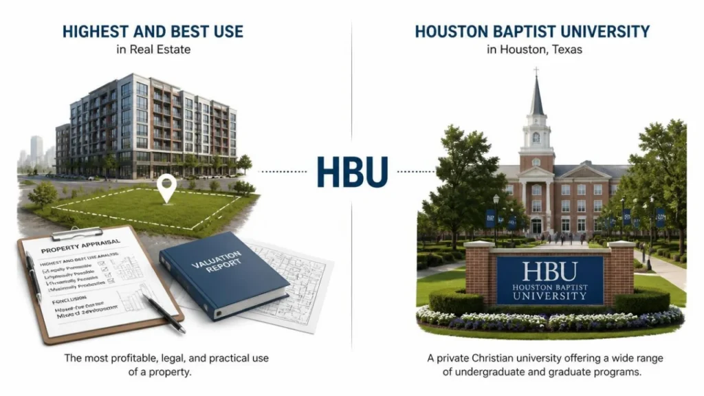 Other meanings of HBU in real estate and education