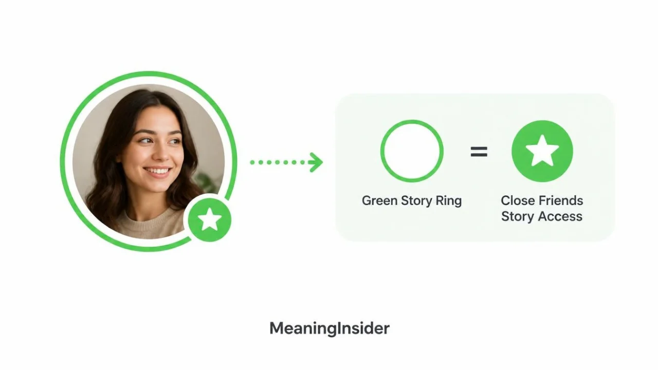 Instagram green ring showing Close Friends Story