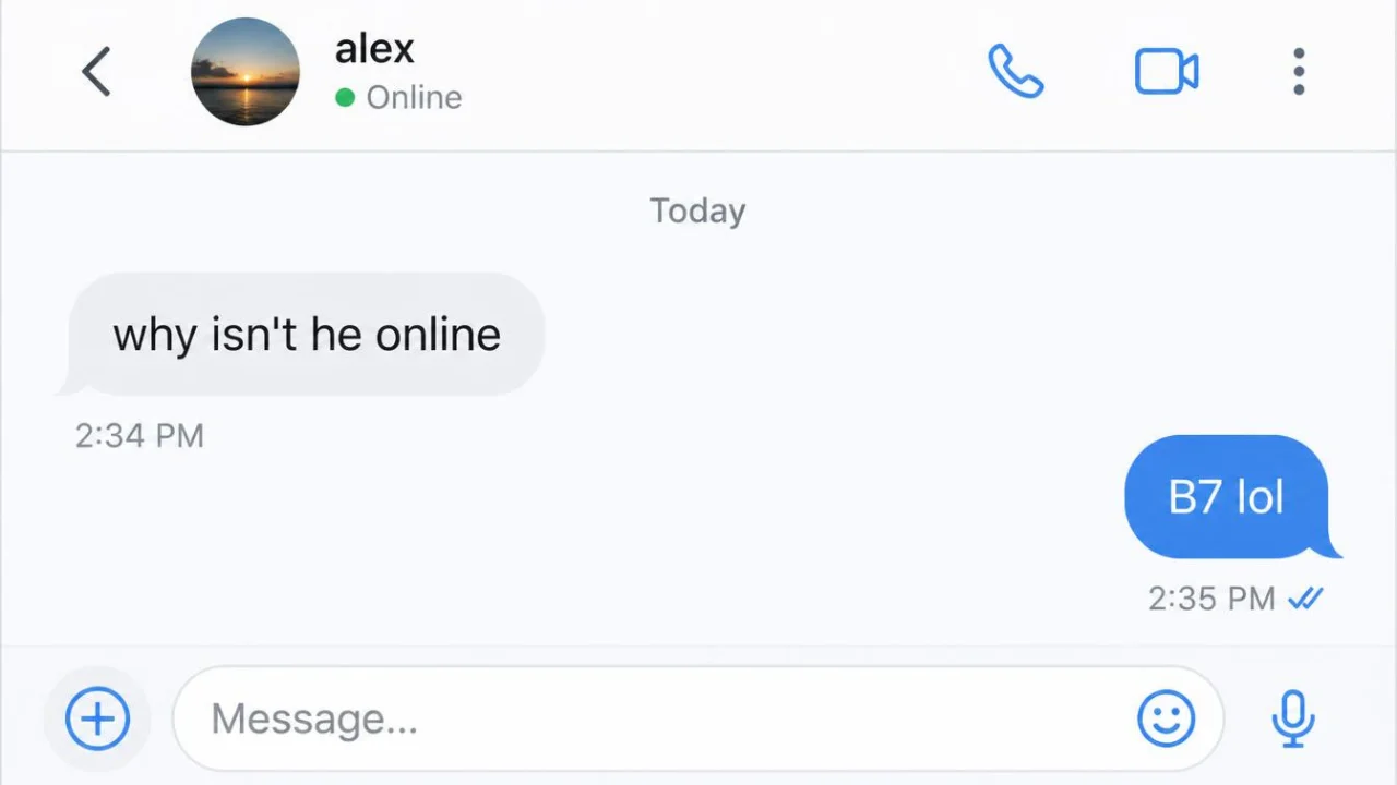 Real chat example using B7