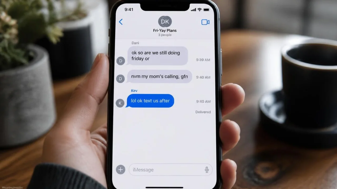 GFN used naturally in real texting conversations