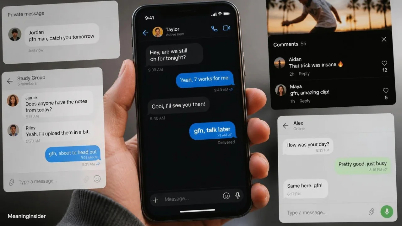 GFN used in Snapchat Instagram TikTok and WhatsApp conversations
