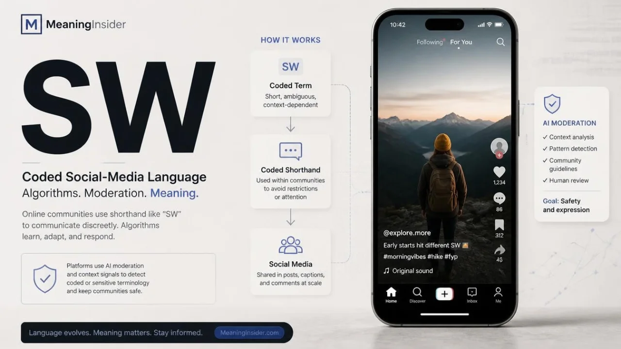 SW used as coded social media language or algospeak