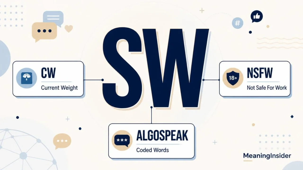 Related slang terms and abbreviations similar to SW