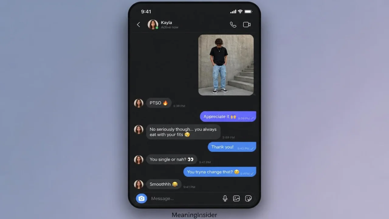 Examples of how to reply to PTSO with appreciative, casual, and playful responses in social media comments and messages