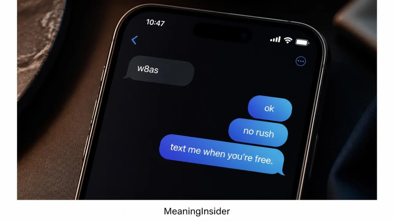 How to reply to W8AS in text messages with responses that match different situations and conversation tones