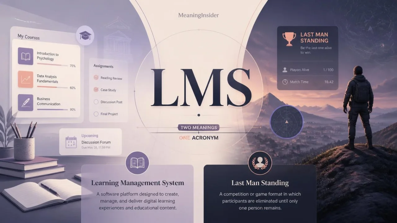 Other LMS meanings including Learning Management System and Last Man Standing