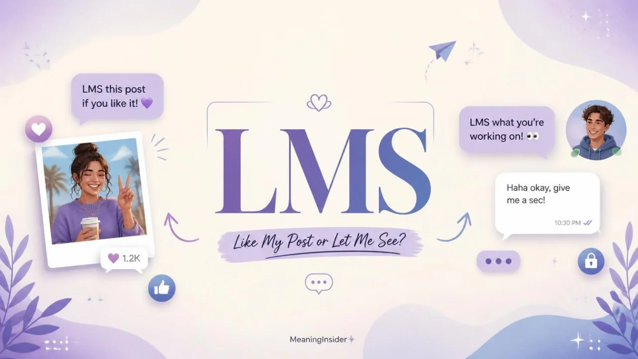LMS abbreviation showing Like My Status and Let Me See in text messages
