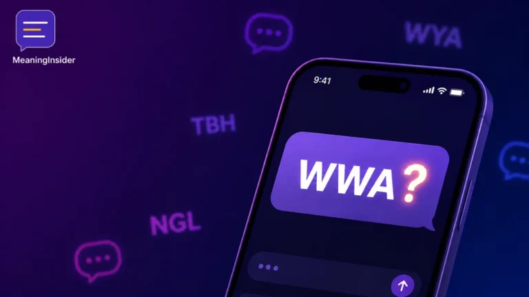 WWA meaning in text slang explained on smartphone chat screen