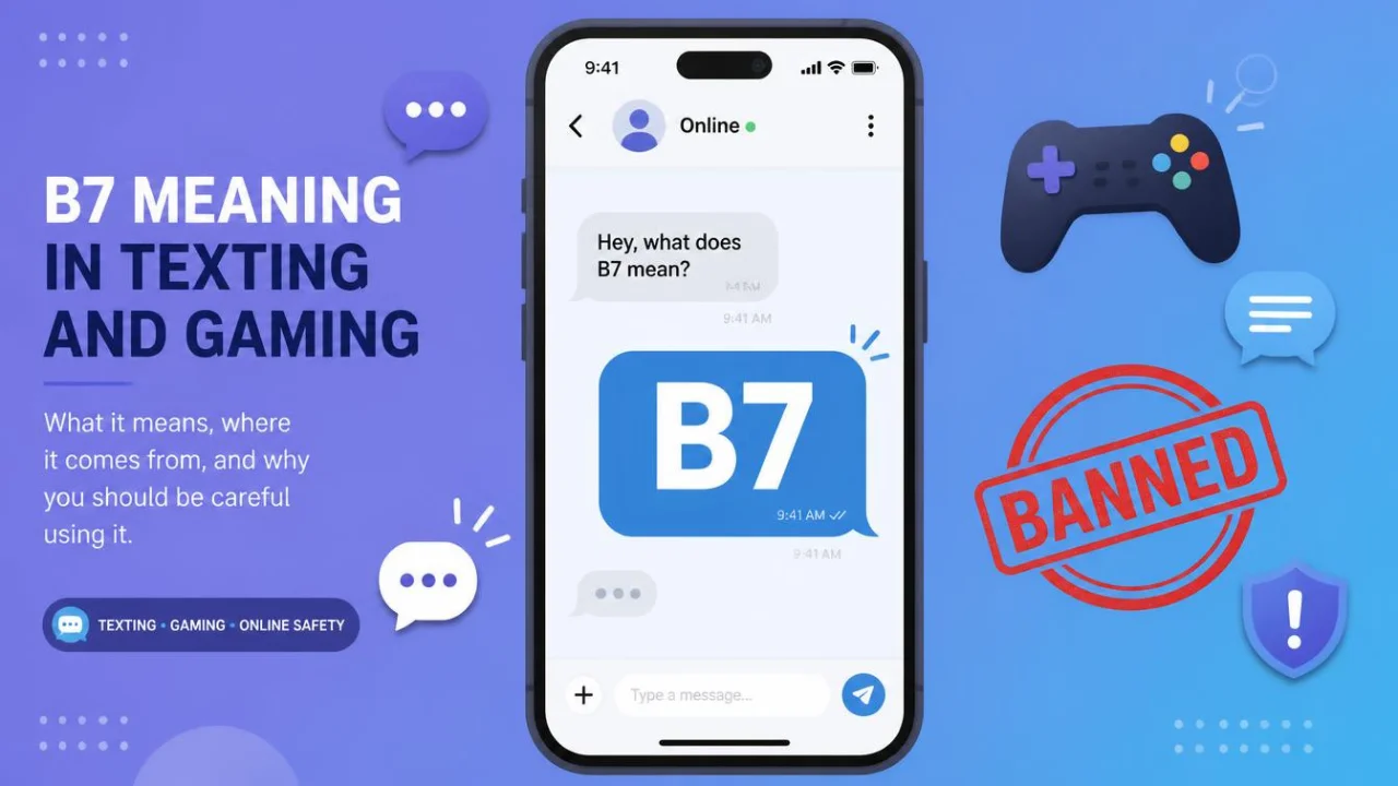 What does B7 mean in texting and gaming slang