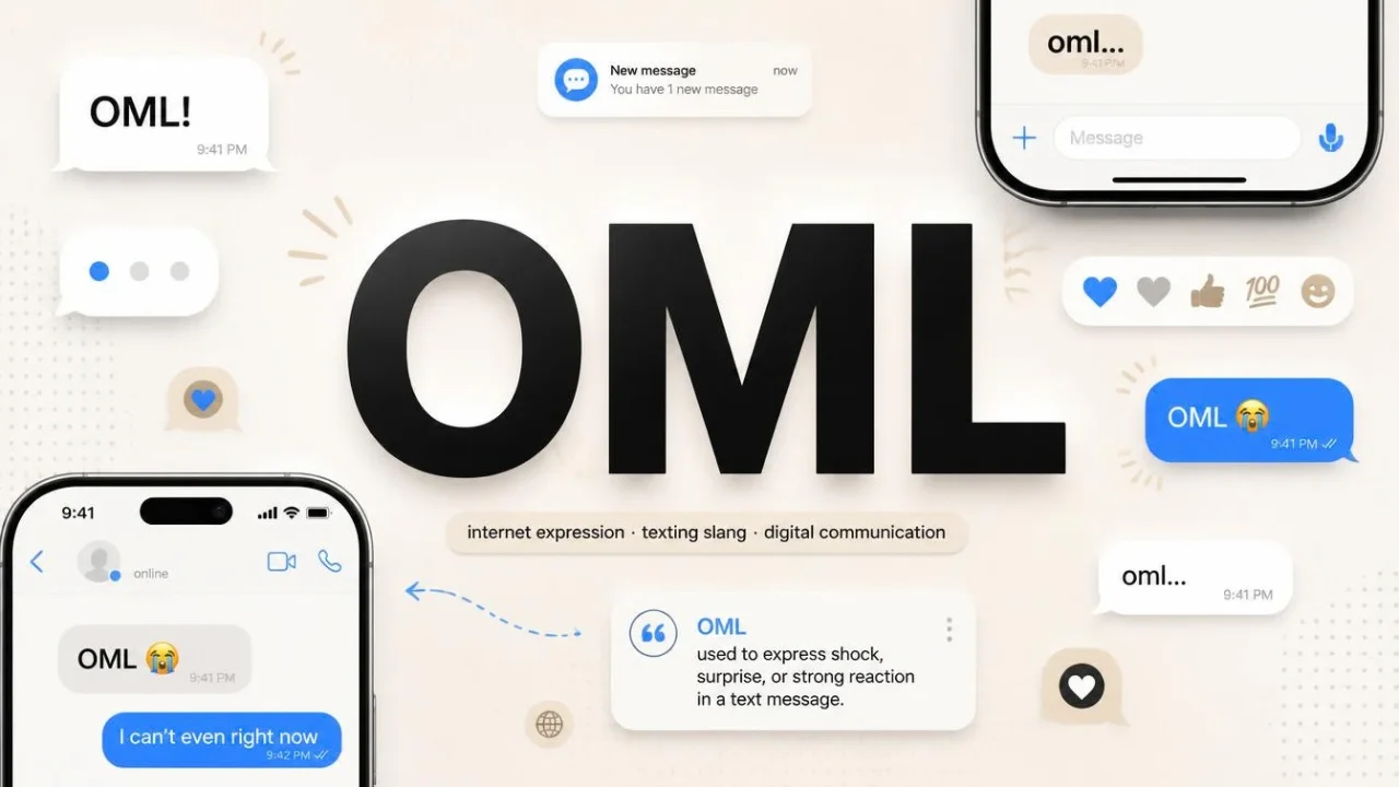 OML texting slang abbreviation shown with digital chat messages